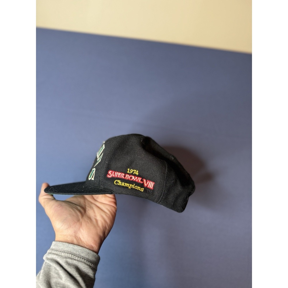 Vintage Miami Dolphins ANNCO Snapback Hat Super Bowl VII VIII Champions NFL - Picture 3 of 7